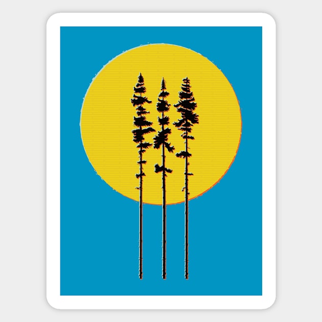 Tree Trio Sticker by M. Pidgeon Design